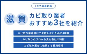滋賀県のカビ取り業者選び｜3社の特徴・対応エリア・料金を比較